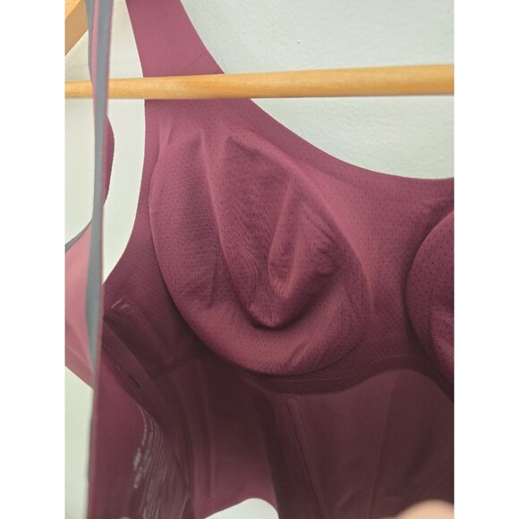 Honeylove Boldness Tank Compression Top Shapewear Wireless Cups Burgundy Red XL - Picture 7 of 11